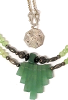 Vintage Liquid Silver SBE + Sterling Necklace (18") & Chinese Zodiac Necklace (15")