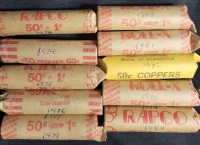 10 x Rolls Of Canadian Pennies *See Description* One Roll for Each Year