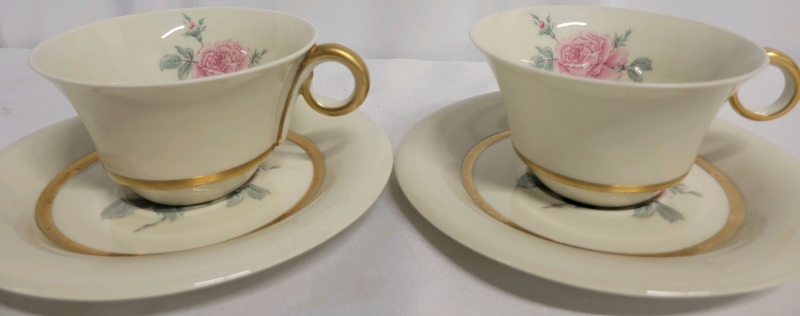 Haviland's Galleria French Tea Cups And Saucers
