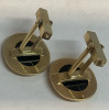 10K Yellow Gold Black Onyx Cuff Links - 2