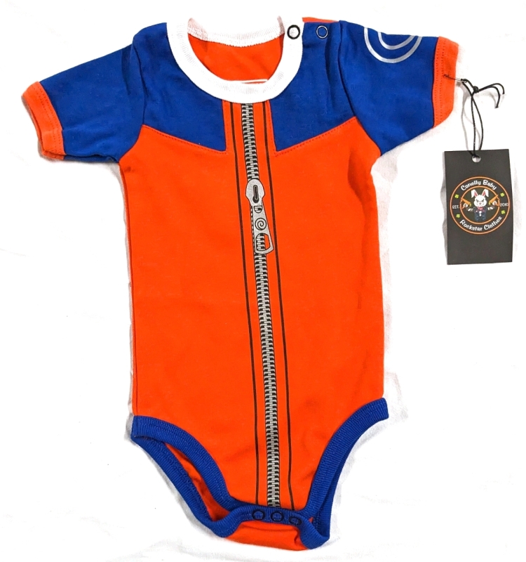 New Size Medium | Uzumaki Naruto Anime Baby Onesie by Connelly Baby | 14" From Neckline to Pelvis