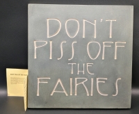 New "Don't Piss Off the Fairies" Stepping Stone Wall Plaque | 9.5" x 9.5" x 0.75"