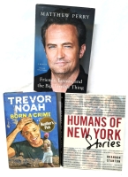 3 Hardcover Books | Friends, Lovers, and the Big Terrible Thing by Matthew Perry, Born a Crime by Trevor Noah & Humans of New York Stories by Brandon Stranton
