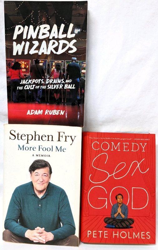 3 Books | More Fool Me by Stephen Fry, Comedy Sex God by Pete Holmes, & Pinball Wizards by Adam Ruben