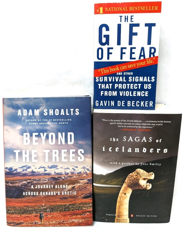 3 Books | The Gift of Fear by Gavin de Becker, Beyond the Trees by Adam Shoalts & The Sagas of Icelanders, with Preface by Jane Smiley