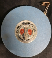 Vintage Rabone Chesterman Fibron Measuring Tape 291 50ft