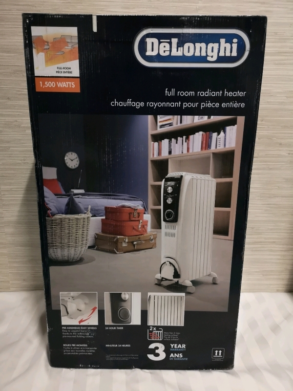 New Delonghi Portable Electric Heater 1500W