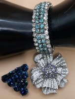 2 Vintage Brooches & a Bracelet