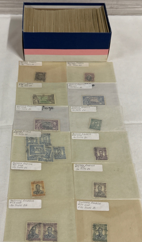 Huge Vintage Stamp Collectors Lot Including a Large Assortment of Stamps From Around The World Organized and Labeled