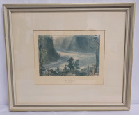 " The Whirlpool (on the niagara) " Framed Print by British Artist W H Bartlett . Measures 14 1/4"&times;12"
