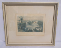 " The Ottawa River at Bytown " Framed Print by British Artist W H Bartlett . Measures 14 1/4"&times;12"