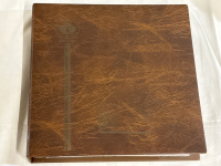 Vintage First Day Cover Stamp Album With 26 Full Double Sided Sheets Brown