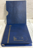 Vintage Uni-Safe First Day Cover Stamp Album With 63 Full Double Sided Sheets Canadian Blue