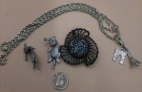 Vintage Earrings Brooch & a Pendant from the 5th Ave Collection