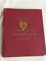 Vintage Minkus THE NEW WORLD WIDE POSTAGE STAMP ALBUM Partially Filled With Stamps Collectible Album