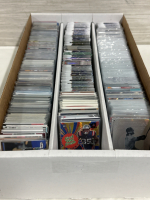 2500+ MLB Baseball & NFL Football Trading Cards Autos Patches Rookies #ed Topps Donruss Panini Bowman In a 3 Row Card Box