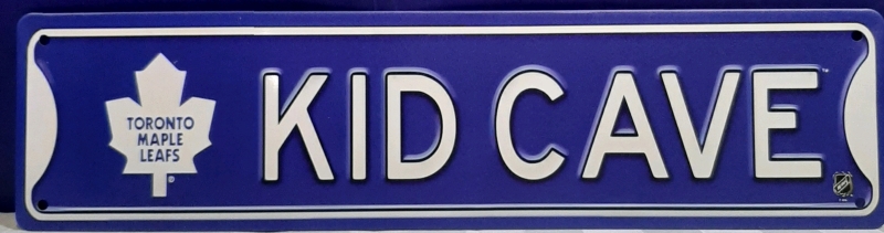 New Metal Sign " Toronto Maple Leafs Kid Cave" 15.5" X 4"