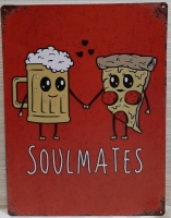 New Metal Sign "Soulmates" 15.5" X 11.5"