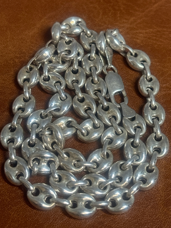 925 Sterling Silver Italy Mariner Link Chain Substantial