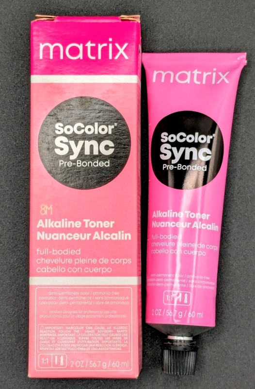 New Matrix SoColor Sync Alkaline Toner | 8M Medium Blond Mocha | 60ml