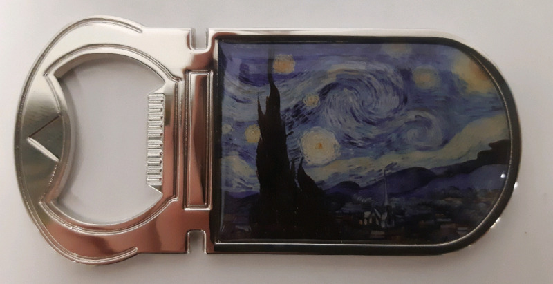 50 New Van Gogh: Starry Night Metal Hand Bottle Openers 3.5" Long * sealed *