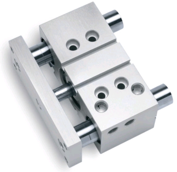 New Double-acting pneumatic compact linear guide slide actuator with linear ball bearings Model #CGT050050L16DX ( Retails for $700 )