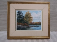 Vintage Oil on Board Framed - Signed