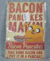 New Bacon Pancakes Adventure Time 12x8" Metal Tin Sign