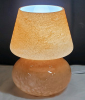 New - MKolour Mushroom Bedside Table Lamp , Glass Bedside Night Light . Measures 8" tall , Working