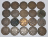 1916 - 1919 Canadian King George V Large One Cent Pennies . Five Coins from Each Year