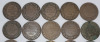 1916 - 1919 Canadian King George V Large One Cent Pennies . Five Coins from Each Year - 2