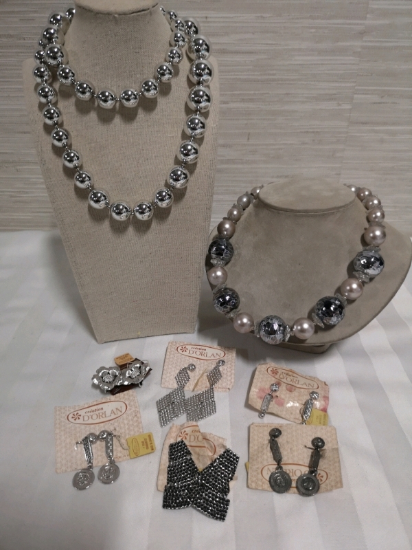 Vintage D'Orlan Statement Necklaces + Earrings