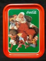 Vintage 1990s Coca-Cola Christmas Serving Tray ( 14" x 10" )