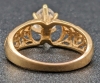 Lovely Stamped 14K Gold D.R.L. Ring Size 7 with Large Prong-Set Faceted Cubic Zirconia Stone - 9