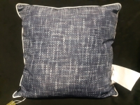 New Renwil Patio 100% Polyester Blue Square Patio Pillow For Outdoor Chairs / Sectionals ( 22" x 22" )