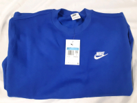 New Nike Blue Mens Medium Long Sleve Hoodles Sweater