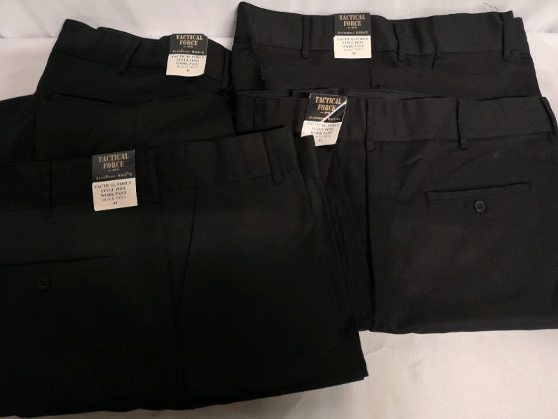 4 New APG sz 44 Waist & 36" Length Men's Tactical Force Black Twill Pants *Pants fit Small*