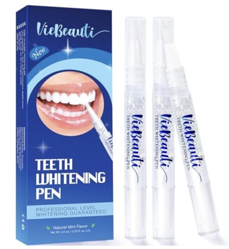 New VieBeauti Teeth Whitening Pen (3 Pcs), 30+ Uses, Effective, Painless, No Sensitivity, Travel-Friendly, Easy to Use, Beautiful White Smile, Mint Flavor | 6.0ml