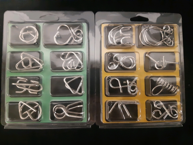 2 16 Pcs Metal Challenge Puzzles For Adults and Kids