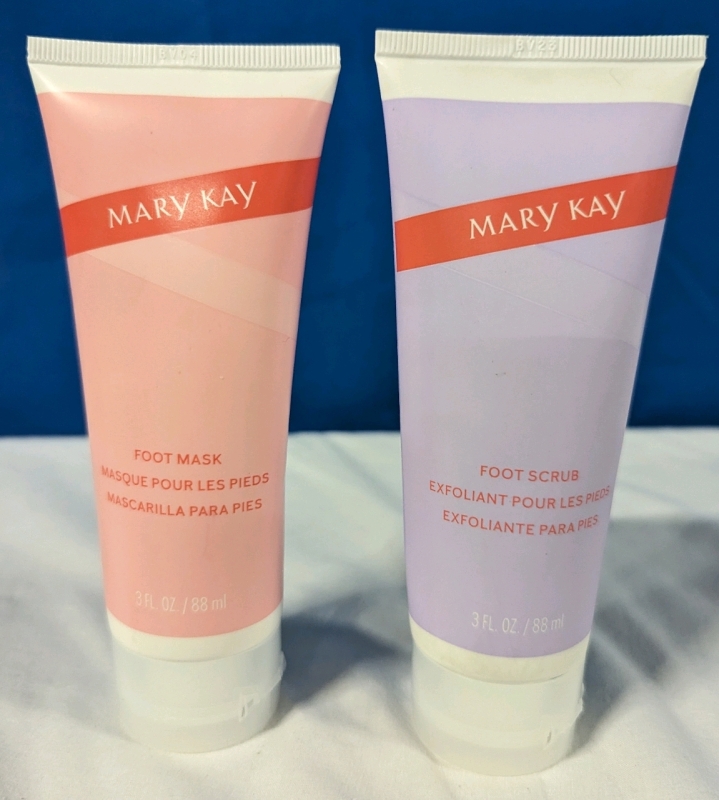 Mary Kay Foot Mask and Foot Scrub.