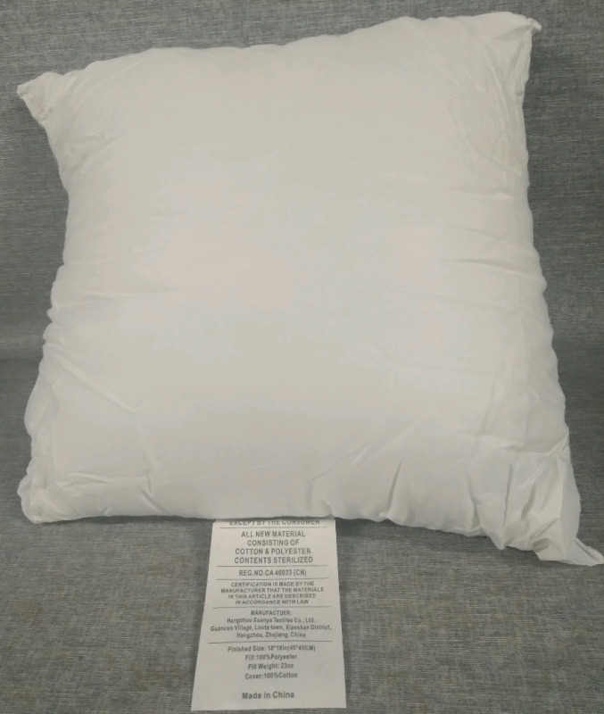 2 Cotton & Polyester 18x18" Pillows