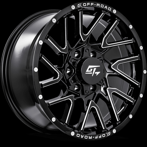 New GT OFF-ROAD AGGRESSION GLOSS BLACK MILLED GLOSS BLACK MILLED 18X9 +12 5X127|5X139.7MM 78.1MM