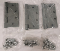 New - 4.5"×4.5" Plain Bearing Commercial Hinges with Screws , Set of 3