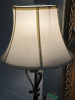 Dark Brown 62” Floor Lamp Metal With Small White Shade - 2