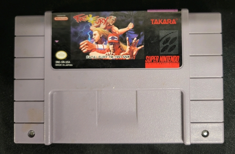 Vintage Fatal Fury TM 1991 SNK Game Cartridge For The Super Nintendo Entertainment System