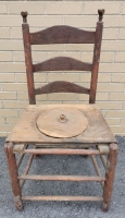 Vintage Wooden Potty Chair 35"x15"x18"