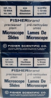 2 Boxes of Fisher Brand Microscope Slides 75 X 25mm 1/2 (72) Gross in Each Box