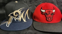 NFL St. Louis Rams Baseball Hat Vintage Collection & Nostalgia Co. Mitchell & Ness NBA Chicago Bulls Baseball Cap Good Pre Owned Condition