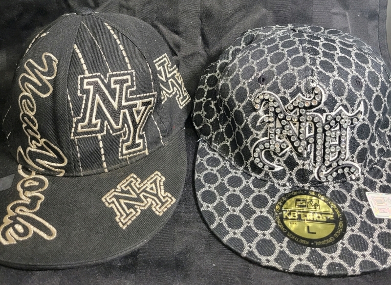 2 New York Baseball Hats By KB Ethos And Steps Pre Owned Condition *See Images*