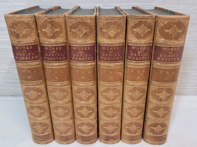 The Works of Daniel Webster , Six (6) Volume Set . Little, Brown, and Company Publishing , Circa 1885